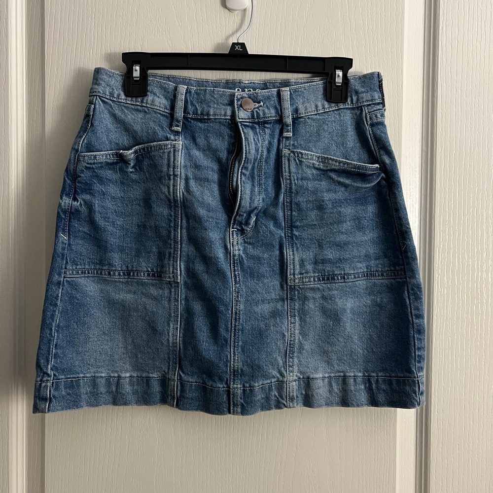 a.n.a Classic Blue Denim Mini Skirt